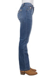 PURE WESTERN GIA WOMENS HI-RISE BOOT CUT JEAN 34" - RETRO BLUE [SZ:6]