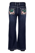 PURE WESTERN ZOE GIRLS BOOT CUT JEANS - MIDNIGHT [SZ:2]