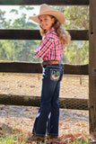 PURE WESTERN ZOE GIRLS BOOT CUT JEANS - MIDNIGHT [SZ:2]