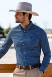 THOMAS COOK CADE MENS TAILORED LONG SLEEVE SHIRT - NAVY/BLUE [SZ:S]