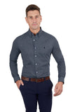 THOMAS COOK CADE MENS TAILORED LONG SLEEVE SHIRT - NAVY/BLUE [SZ:S]