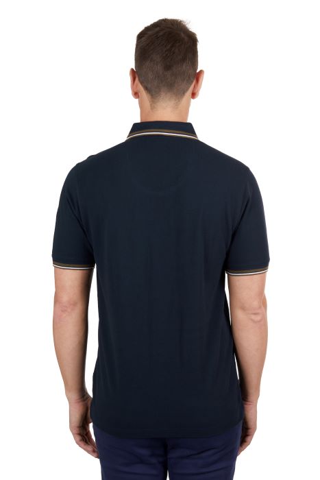 THOMAS COOK LOGAN TAILORED SHORT SLEEVE MENS POLO - NAVY [SZ:S]