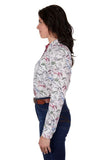 THOMAS COOK OPAL WOMENS LONG SLEEVE SHIRT - WHITE/MULTI [SZ:8]