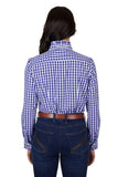 THOMAS COOK DAHLIA FRILL LONG SLEEVE SHIRT - ROYAL BLUE [SZ:8]