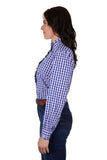 THOMAS COOK DAHLIA FRILL LONG SLEEVE SHIRT - ROYAL BLUE [SZ:8]