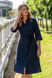 THOMAS COOK HALENA WOMENS SHIRT DRESS - NAVY [SZ:8]