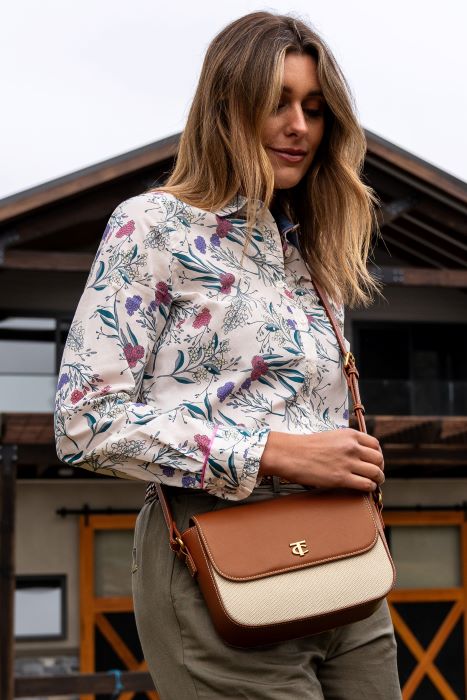 THOMAS COOK ALICIA CROSSBODY BAG - TAN/NATURAL 