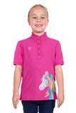 THOMAS COOK DORRA GIRLS SHORT SLEEVE POLO - BERRY [SZ:2]