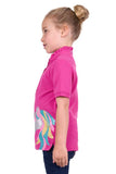 THOMAS COOK DORRA GIRLS SHORT SLEEVE POLO - BERRY [SZ:2]