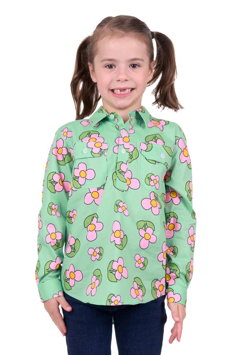 HARDSLOG KIDS CANDY HALF PLACKET LONG SLEEVE SHIRT [SZ:2]