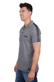 WRANGLER JACKSON MENS SHORT SLEEVE POLO - CHARCOAL MARLE [SZ:S]