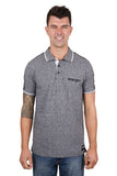 WRANGLER JACKSON MENS SHORT SLEEVE POLO - CHARCOAL MARLE [SZ:S]