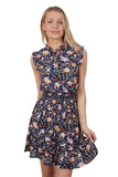 WRANGLER CASSIDY WOMENS DRESS - NAVY MULTI [SZ:8]