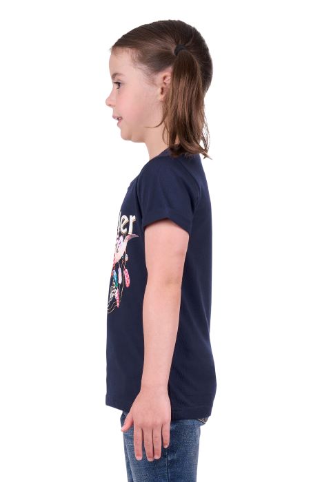 WRANGLER EVIE GIRLS SHORT SLEEVE TEE - NAVY [SZ:2]
