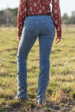 WRANGLER CHARA WILLOW 34 LEG JEAN - FADED BLUE [SZ:0]