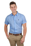 THOMAS COOK LINEN TAILORED MENS SHORT SLEEVE SHIRT - LIGHT BLUE [SZ:XS]