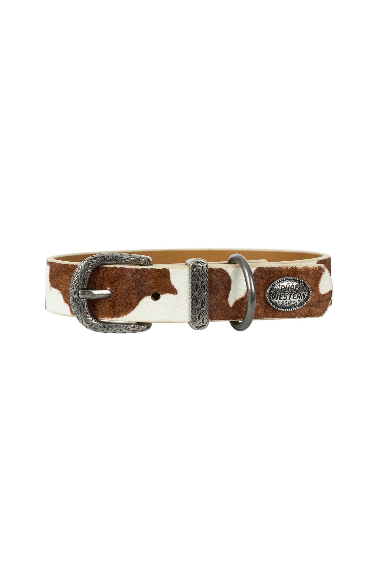 PURE WESTERN ADELAIDE DOG COLLAR - TAN / NATURAL [SZ:XS]