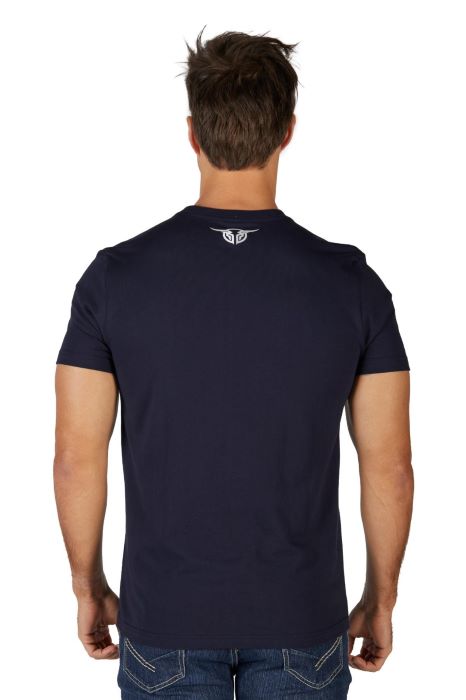 BULLZYE ACT SINGLE MENS SHORT SLEEVE TEE - NAVY [SZ:M]