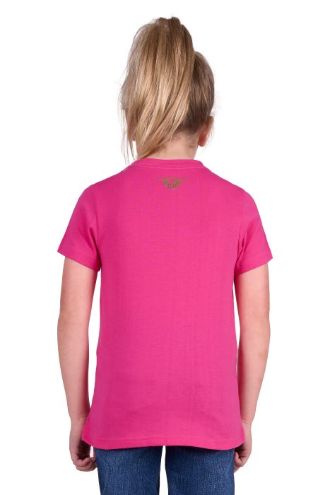 BULLZYE FLORA GIRLS SHORT SLEEVE TEE - BERRY [SZ:2]