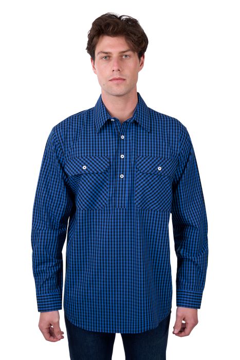 HARDSLOG MENS ASTELL 1/2 PLKT LS SHIRT [SZ:S]