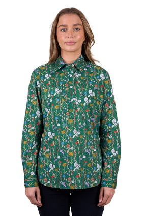 HARD SLOG WOMENS JANI 1/2 PLKT LS SHIRT [SZ:8]