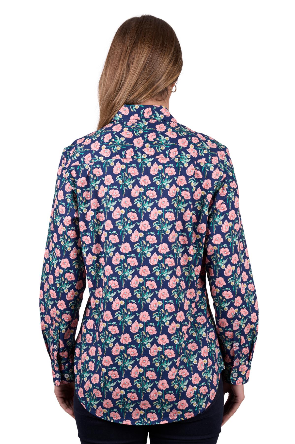 HARD SLOG WOMENS FAUNA 1/2 PLKT LS SHIRT [SZ:8]