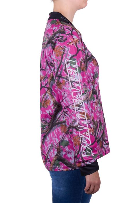 BOAR TEARER FOLIAGE WOMENS LONG SLEEVE FISHING SHIRT - MULTI/PINK [SZ:8]
