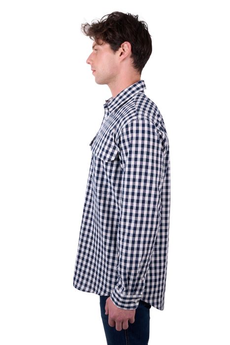 HARDSLOG MENS DELL 1/2 PLKT LS SHIRT [SZ:S]