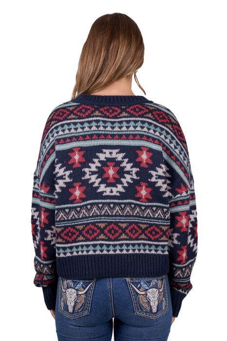 PURE WESTERN WOMENS TRACY JUMPER - NAVY [SZ:8]