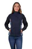 PURE WESTERN WOMENS MISHA SOFTSHELL VEST - NAVY [SZ:S]