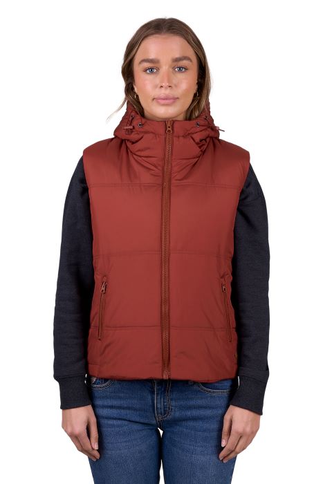 PURE WESTERN WOMENS HOLLY VEST - RUST [SZ:XS]