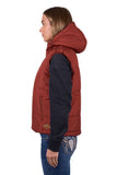 PURE WESTERN WOMENS HOLLY VEST - RUST [SZ:XS]