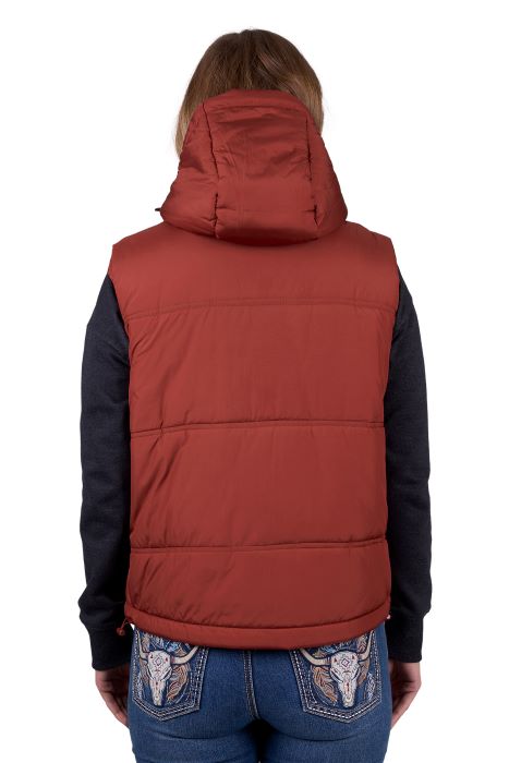 PURE WESTERN WOMENS HOLLY VEST - RUST [SZ:XS]