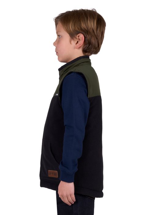 PURE WESTERN BOYS RALPH REVS VEST - GREEN/BLACK [SZ:8]