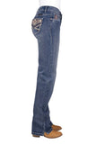 PURE WESTERN WOMENS RUE STRAIGHT JEAN 34L - MOONSHINE [SZ:6]