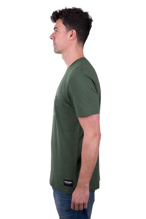 WRANGLER MENS COLE SS TEE - CYPRESS [SZ:XS]