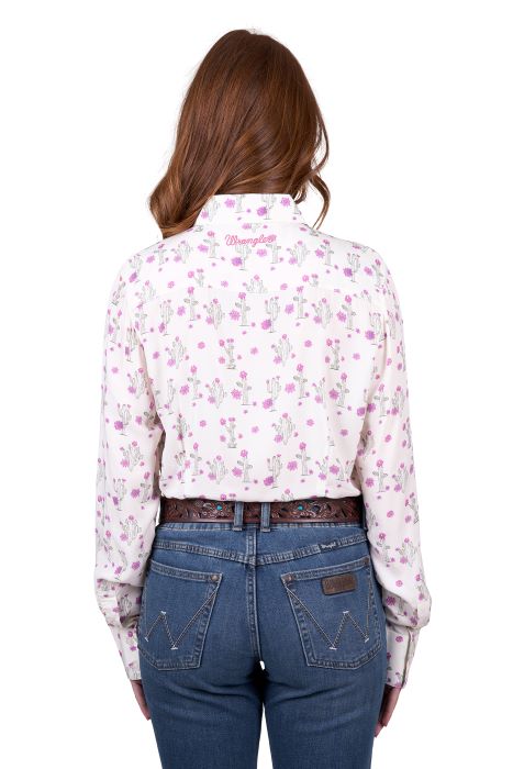 WRANGLER VALERIE WOMENS LS SHIRT - IVORY [SZ:8]