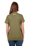 WRANGLER LAYLA WOMENS SS TEE - KHAKI MARLE [SZ:8]