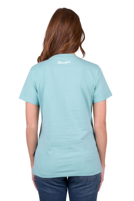 WRANGLER ATHENA WOMENS SS TEE - LIGHT BLUE [SZ:8]