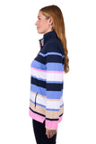 THOMAS COOK WOMENS ELENA 1/4 ZIP RUGBY - BLUE [SZ:8]