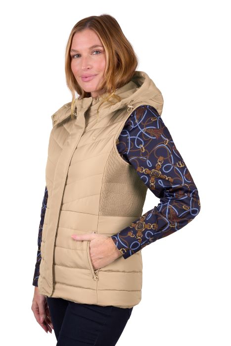 THOMAS COOK WOMENS MAYFIELD VEST - TAN [SZ:XS]