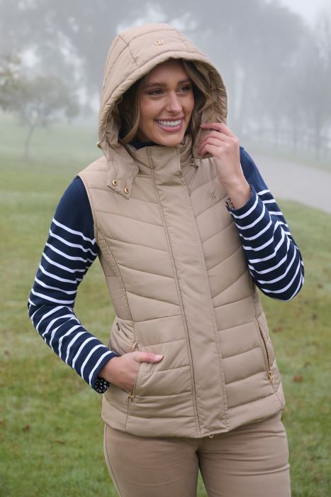 THOMAS COOK WOMENS MAYFIELD VEST - TAN [SZ:XS]