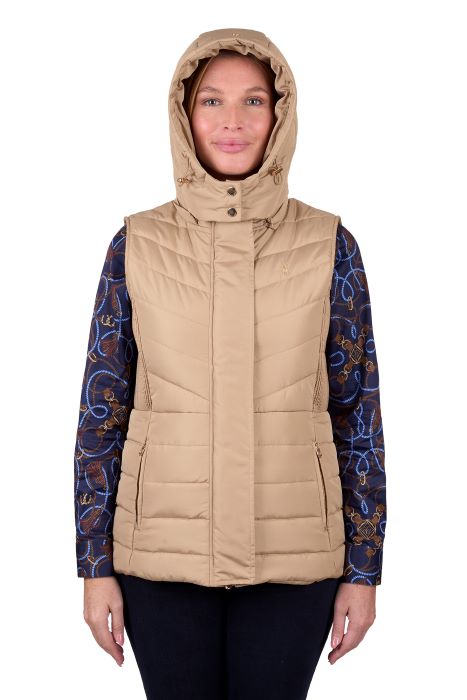 THOMAS COOK WOMENS MAYFIELD VEST - TAN [SZ:XS]