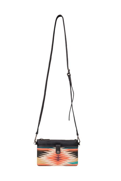 WRANGLER AZTEC CLUTCH BAG - BLACK/MULTI 