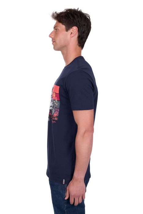 BULLZYE MENS CRAWFORD SHORT SLEEVE TEE - NAVY [SZ:XS]