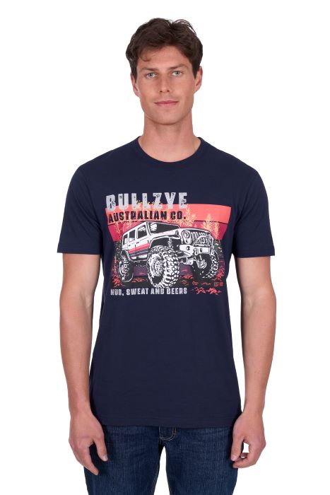 BULLZYE MENS CRAWFORD SHORT SLEEVE TEE - NAVY [SZ:XS]