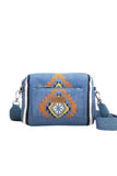 WRANGLER MAYA AZTEC CROSSBODY BAG - BLUE 