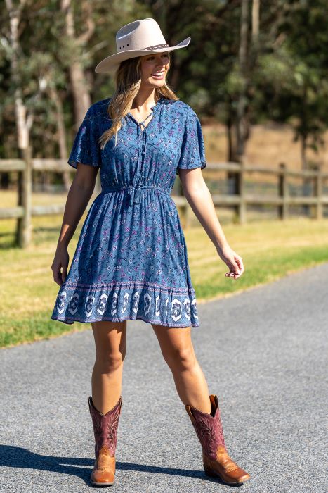 Pure Western Womens Farrah Short Sleeve Dress [sz:8]