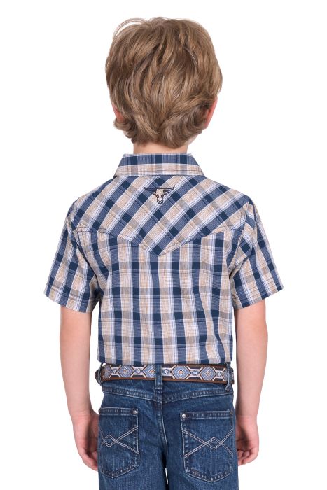 Pure Western Boys Peter Short Sleeve Shirt [sz:4]