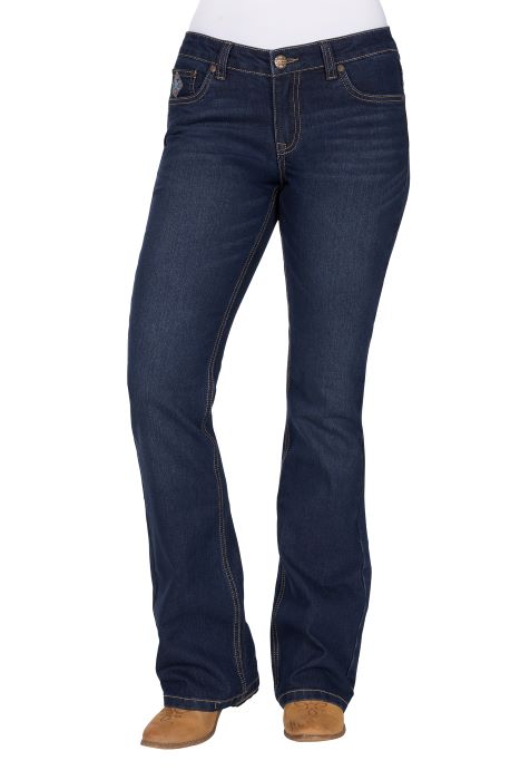 Pure Western Womens Ana Boot Cut Jean 34l [sz:6]